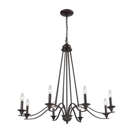 Thomas Farmington 8-Light Chandelier in in Oil Rubbed Bronze CN110821
